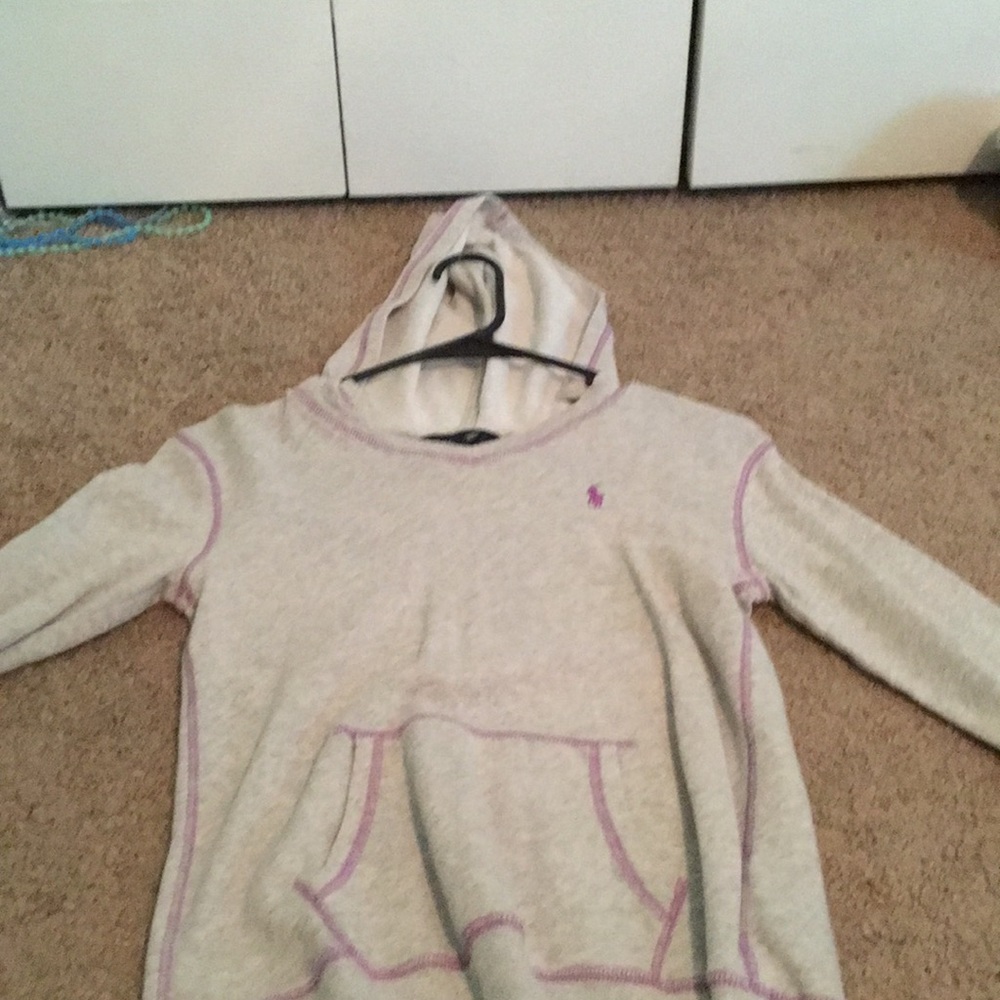 Gray polo sweatshirt